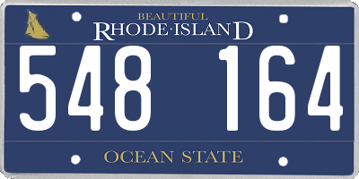 RI license plate 548164