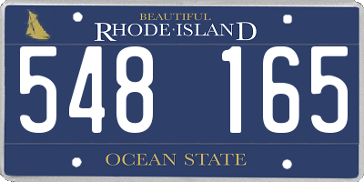 RI license plate 548165