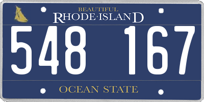 RI license plate 548167