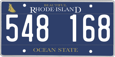 RI license plate 548168