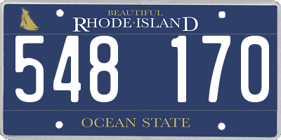 RI license plate 548170