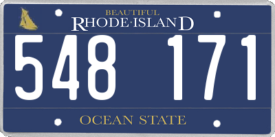RI license plate 548171