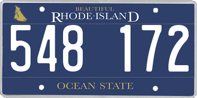 RI license plate 548172
