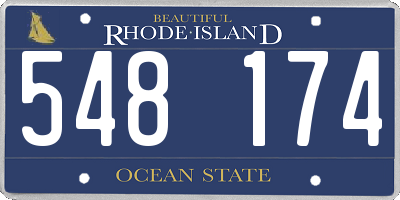 RI license plate 548174
