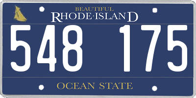 RI license plate 548175