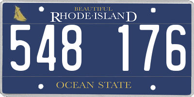 RI license plate 548176