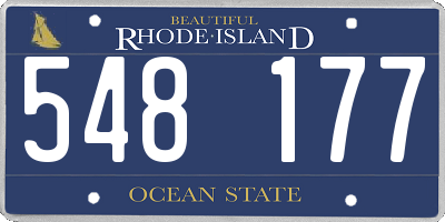 RI license plate 548177