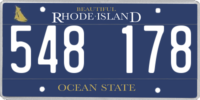 RI license plate 548178