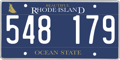 RI license plate 548179