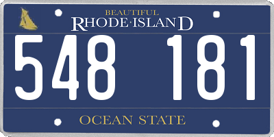 RI license plate 548181