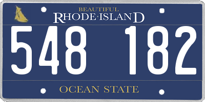 RI license plate 548182