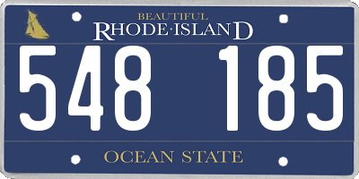 RI license plate 548185