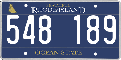 RI license plate 548189
