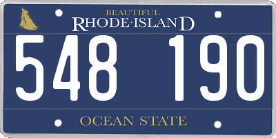 RI license plate 548190