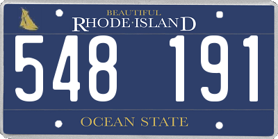 RI license plate 548191