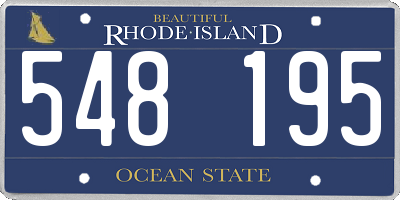 RI license plate 548195