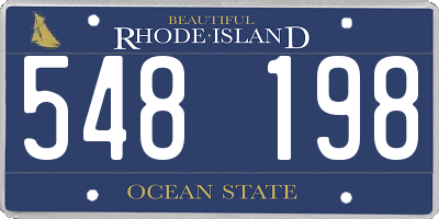 RI license plate 548198