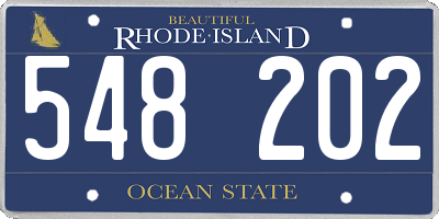 RI license plate 548202