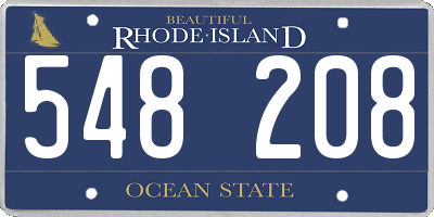 RI license plate 548208