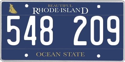 RI license plate 548209