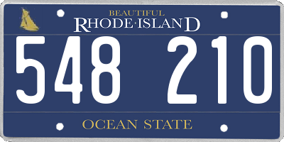 RI license plate 548210