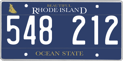 RI license plate 548212