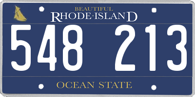 RI license plate 548213
