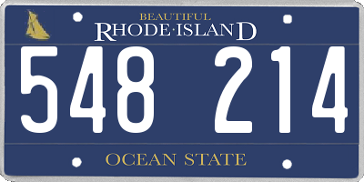RI license plate 548214