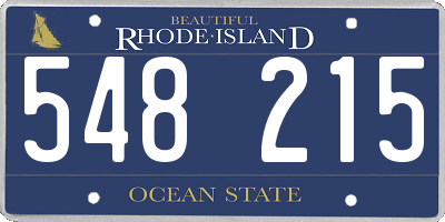 RI license plate 548215