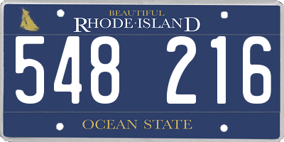 RI license plate 548216