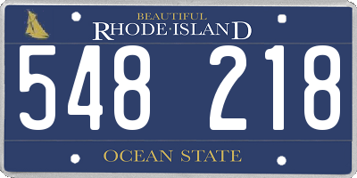 RI license plate 548218