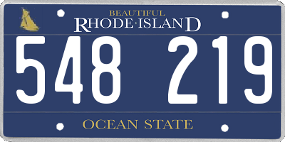 RI license plate 548219