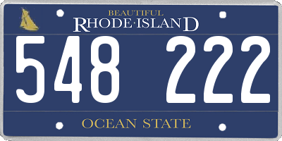 RI license plate 548222