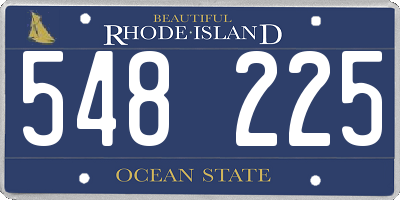 RI license plate 548225