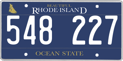 RI license plate 548227