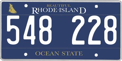 RI license plate 548228