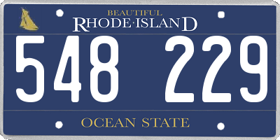 RI license plate 548229