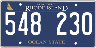 RI license plate 548230