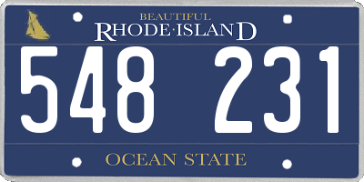 RI license plate 548231