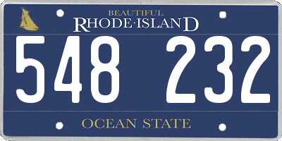 RI license plate 548232
