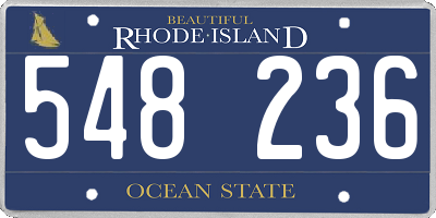 RI license plate 548236