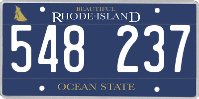 RI license plate 548237