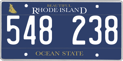 RI license plate 548238