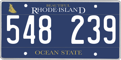 RI license plate 548239