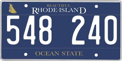 RI license plate 548240