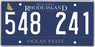 RI license plate 548241