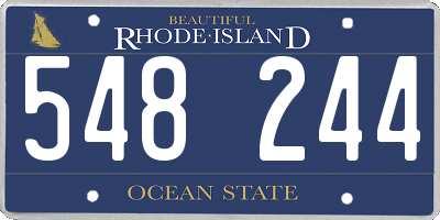 RI license plate 548244