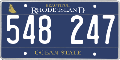 RI license plate 548247
