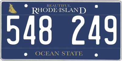 RI license plate 548249