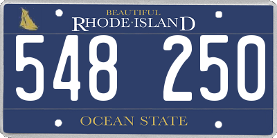 RI license plate 548250